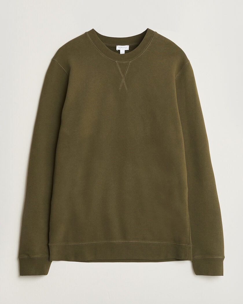 Sunspel Loopback Sweatshirt Loden Green – Groen