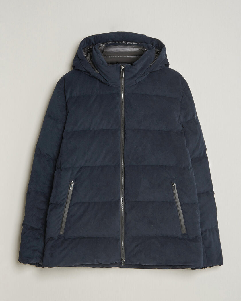 UBR Concord Jacket Savile Neo Suede Navy – Bleu
