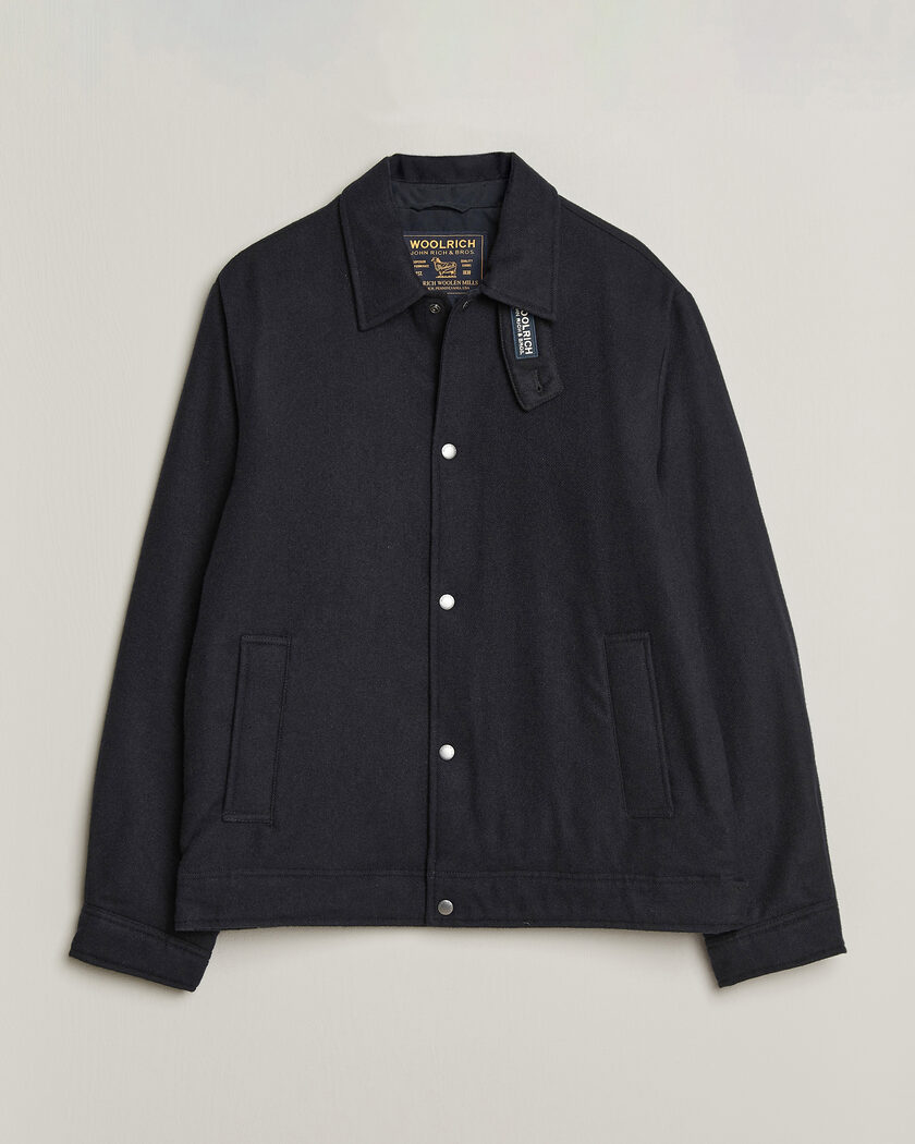 Woolrich Wool Light Padded Keating Shirt Jacket Melton Blue – Bleu
