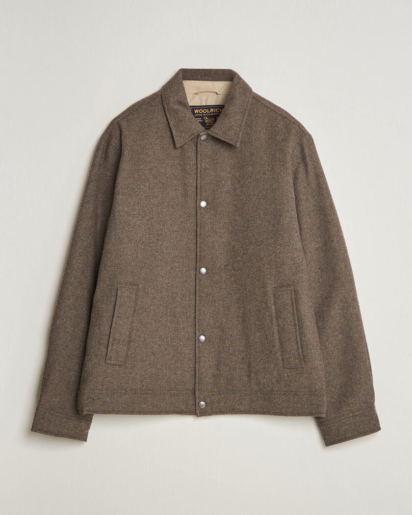 Woolrich Wool Light Padded Keating Shirt Jacket Falcon – Bruin