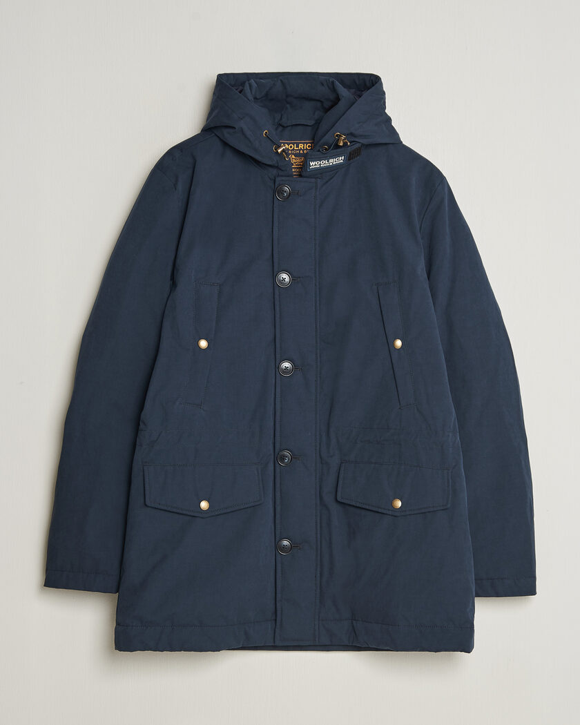 Woolrich Mountain Cloth Parka Melton Blue – Blauw