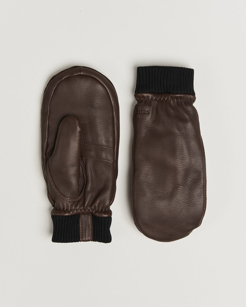 Hestra Tore Deerskin Primaloft Lined Mitt Chocolate – Bruin