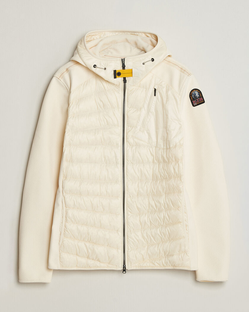 Parajumpers Nolan Warm Up Hybrid Hooded Jacket Warm Ivory – Wit