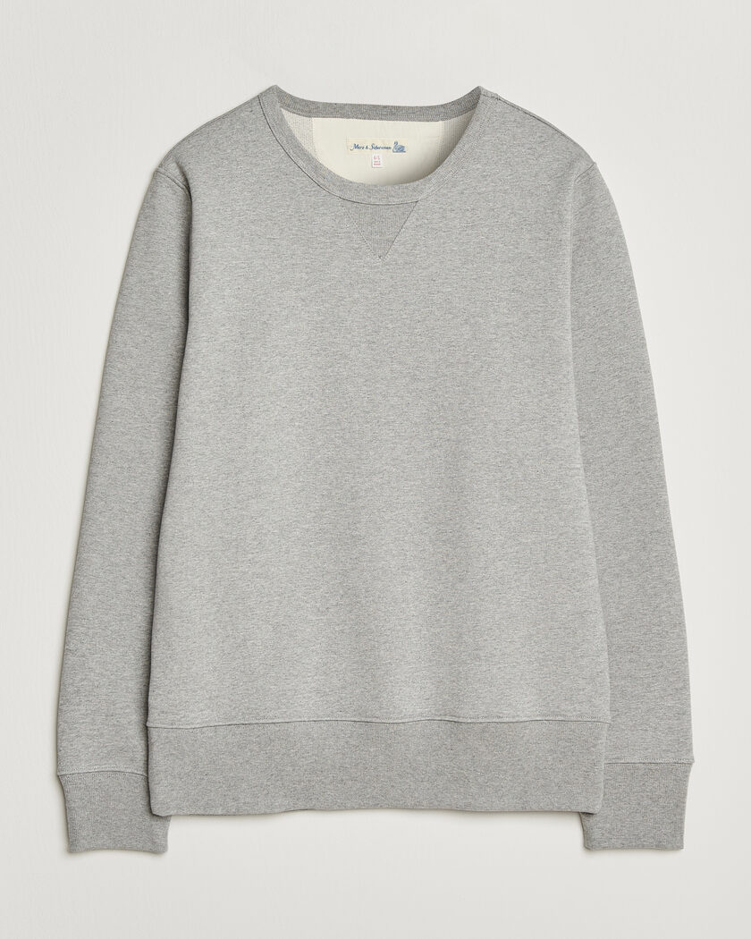 Merz b. Schwanen Classic Fit Loopwheeled Heavyweight Sweatshirt Grey Melange – Gris