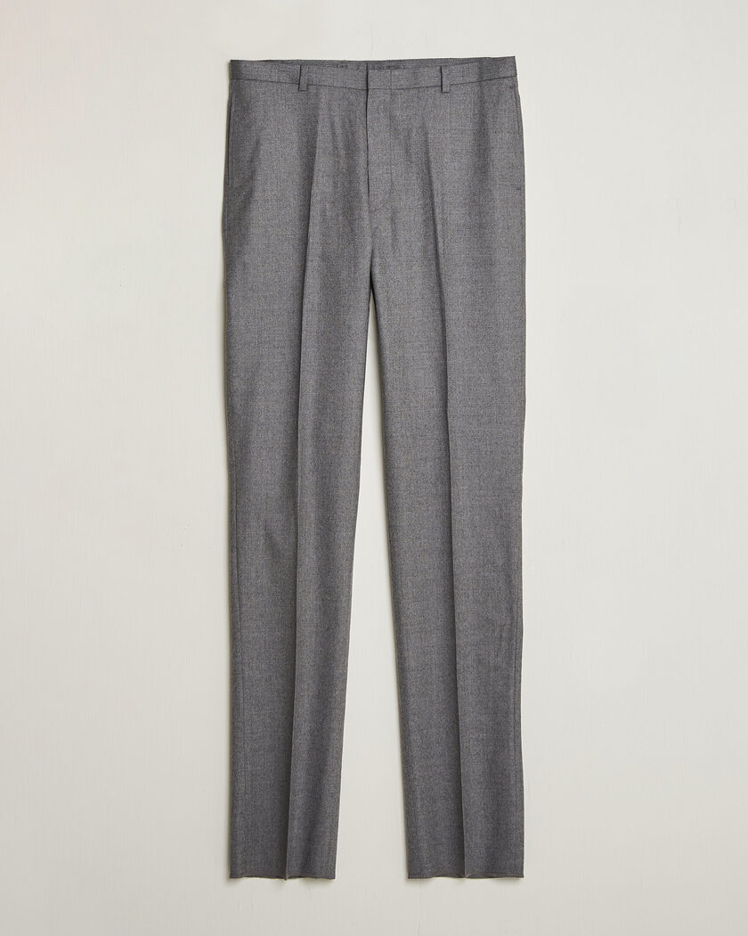 Kamakura Shirts Saxony Wool Ivy Trousers Mid Gray – Grijs