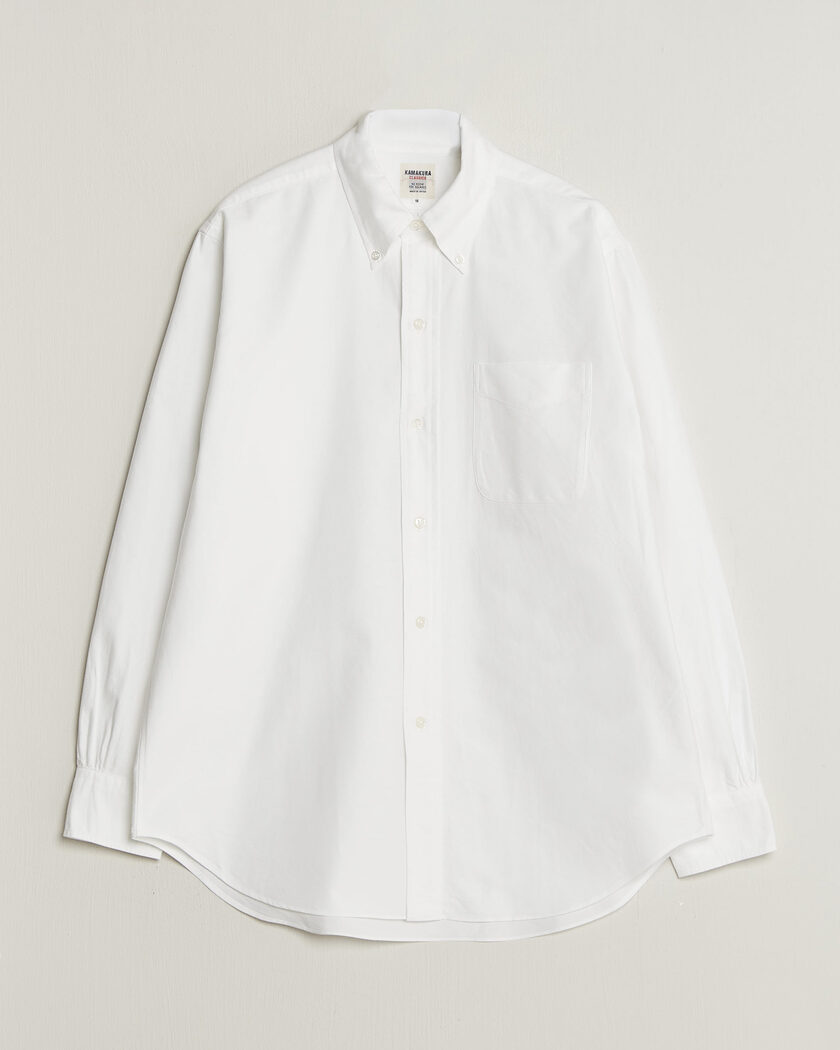 Kamakura Shirts Ametora Japanese Oxford BD Shirt White – Wit
