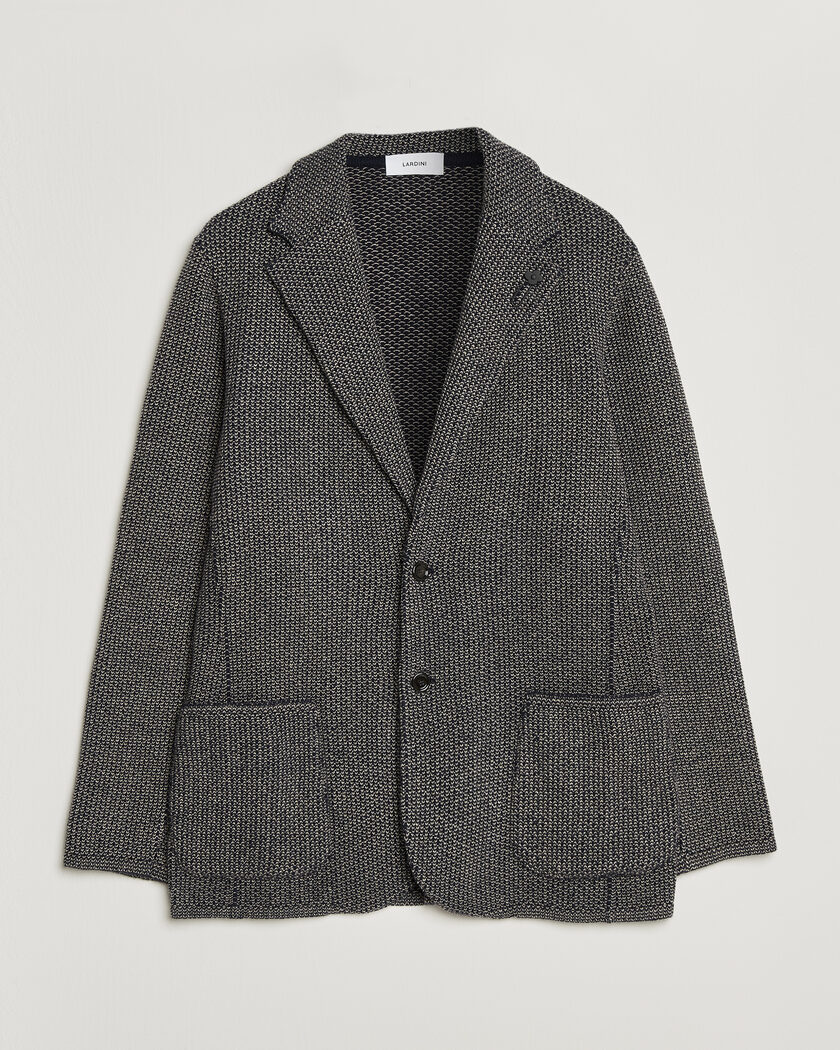Lardini Structured Cashmere Blazer Navy – Bleu