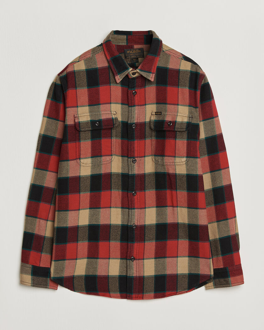 Filson Vintage Flannel Work Shirt Red/Cream – Rood
