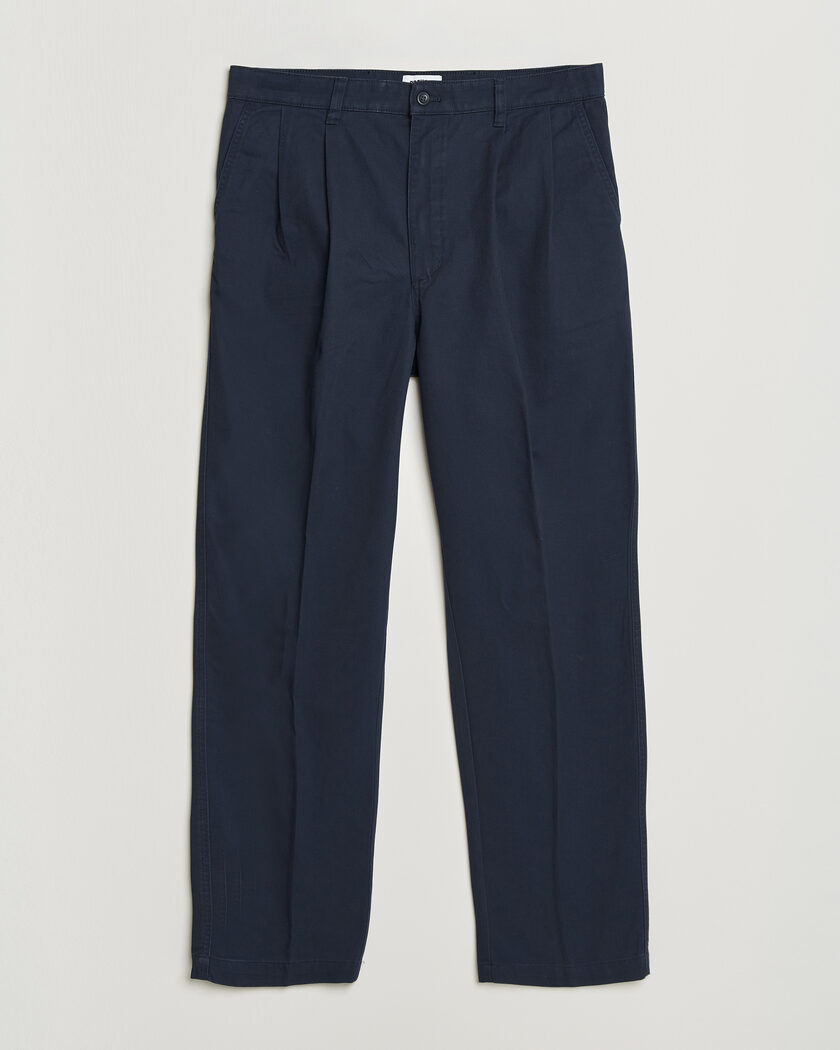 Dockers Original Pleated Chino Loose Navy – Blauw