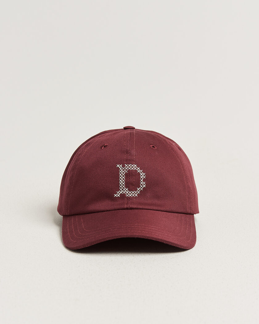Drake's Cross Stitch D Twill Baseball Cap Burgundy – Rood