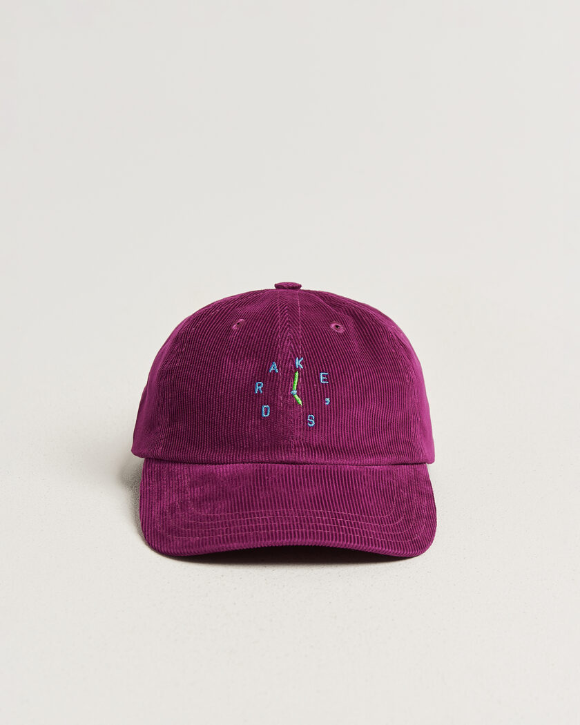 Drake's Clock Twill Cord Baseball Cap Red – Rood
