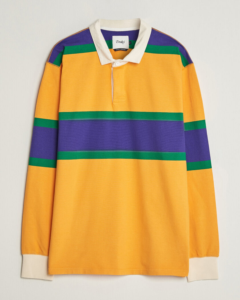Drake's Block Stripe Rugby Yellow – Geel