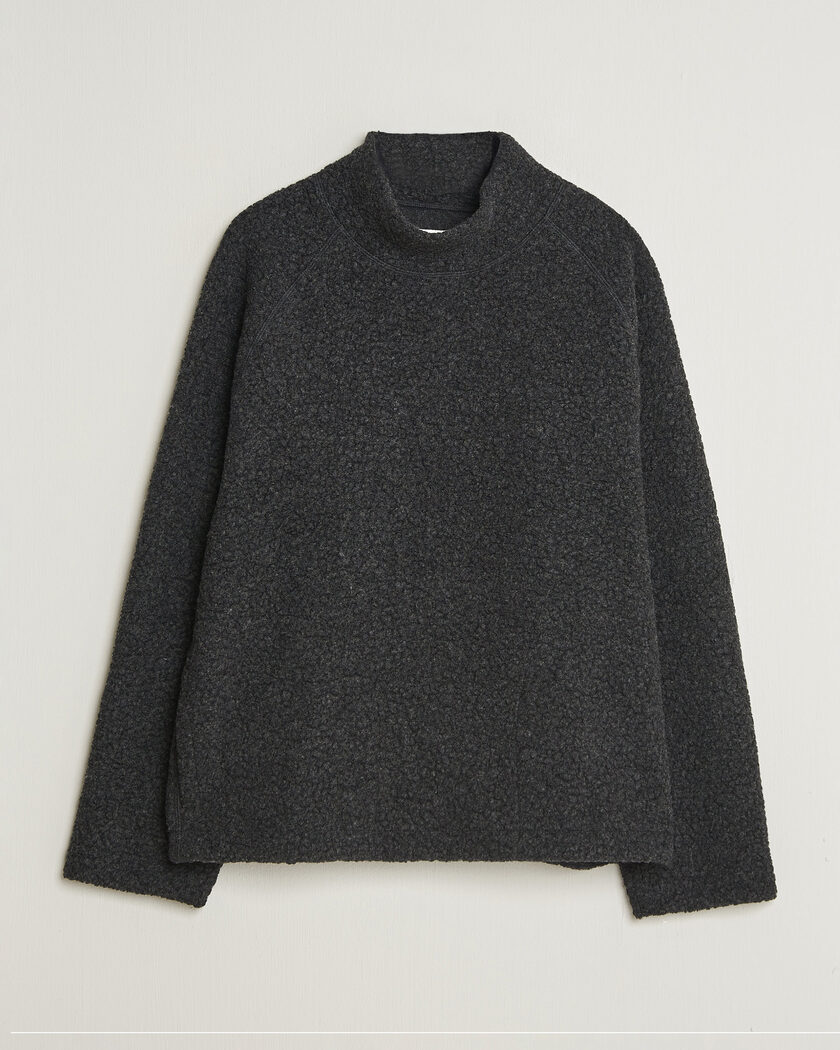 Drake's Mock Neck Fleece Grey – Grijs
