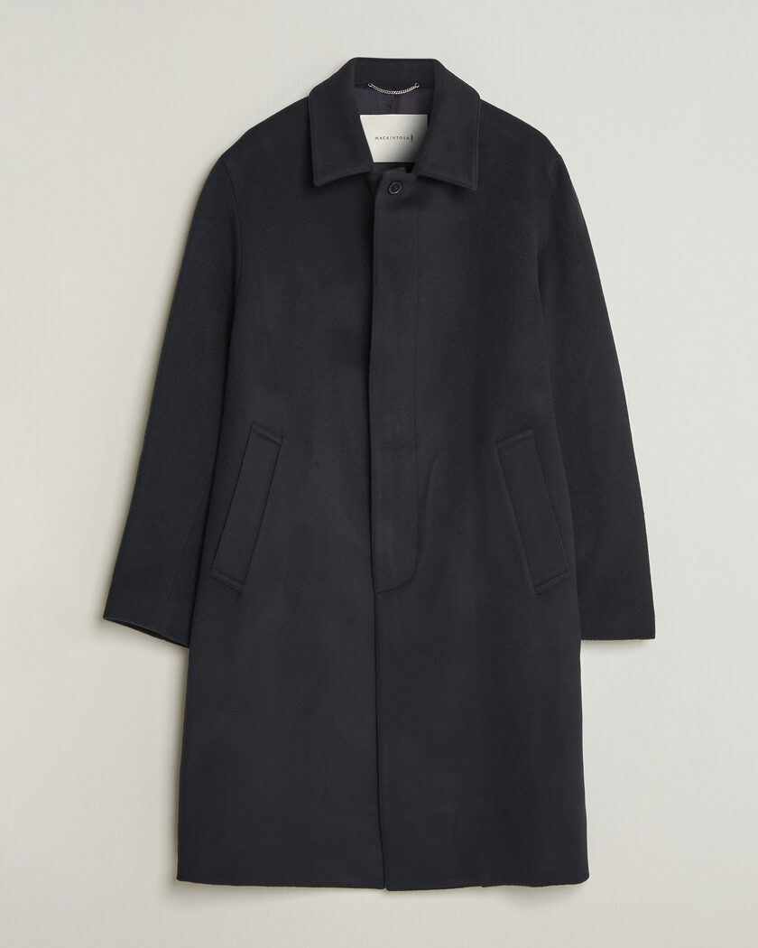 Mackintosh Dunkeld Wool/Cashmere Coat Navy – Bleu