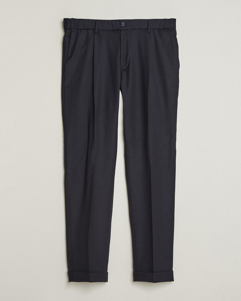 Briglia 1949 Isola Stretch Flannel Trousers Navy – Blauw