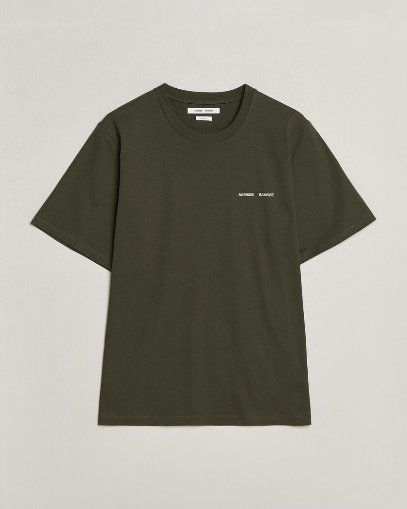 Samsøe Samsøe Thomas Cotton T-Shirt Forest Night – Groen