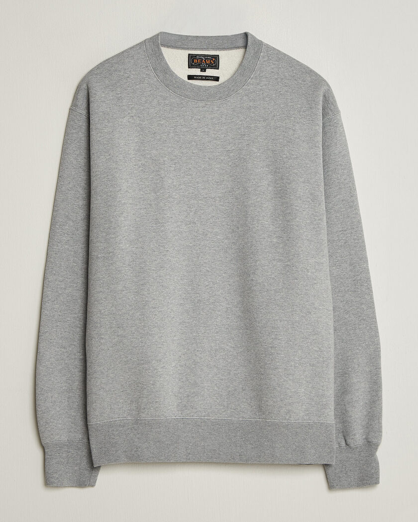 BEAMS PLUS Soft Sweat Crew Neck Grey – Gris