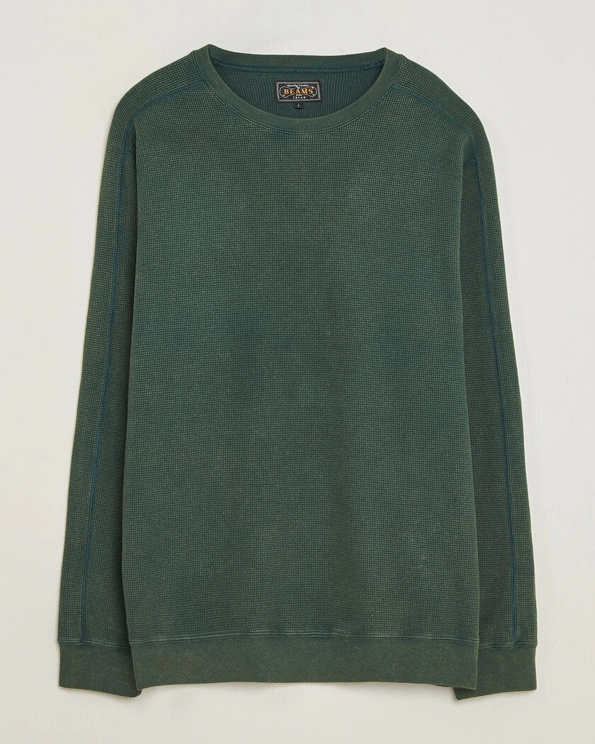 BEAMS PLUS Fade Thermal Crew Green – Groen