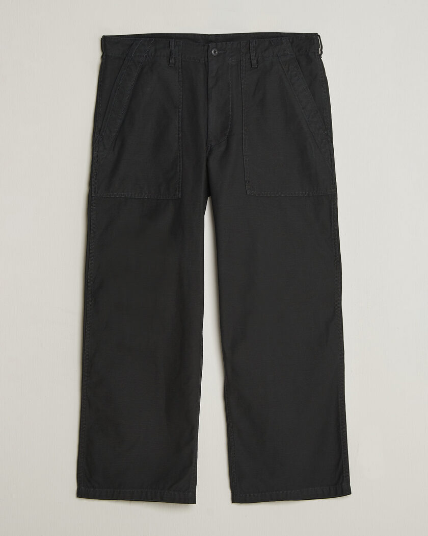 BEAMS PLUS MIL Utility Sateen Trousers Black – Noir