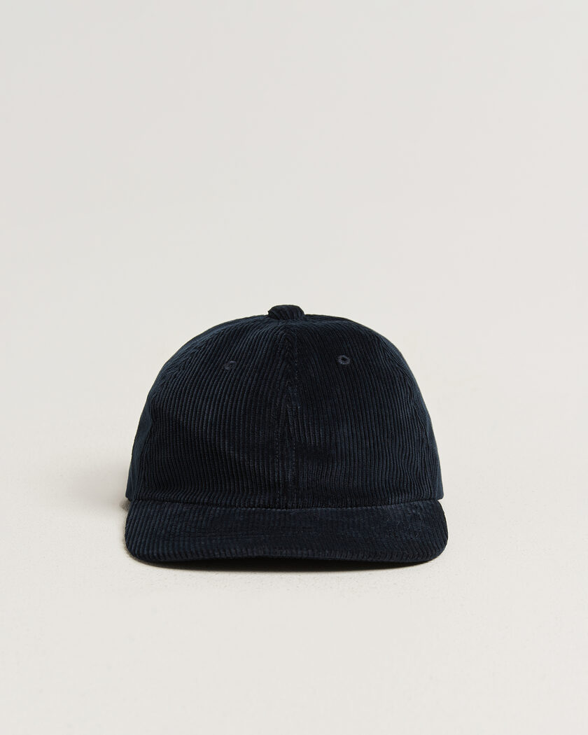 BEAMS PLUS 6 Panel Corduroy Cap Navy – Blauw
