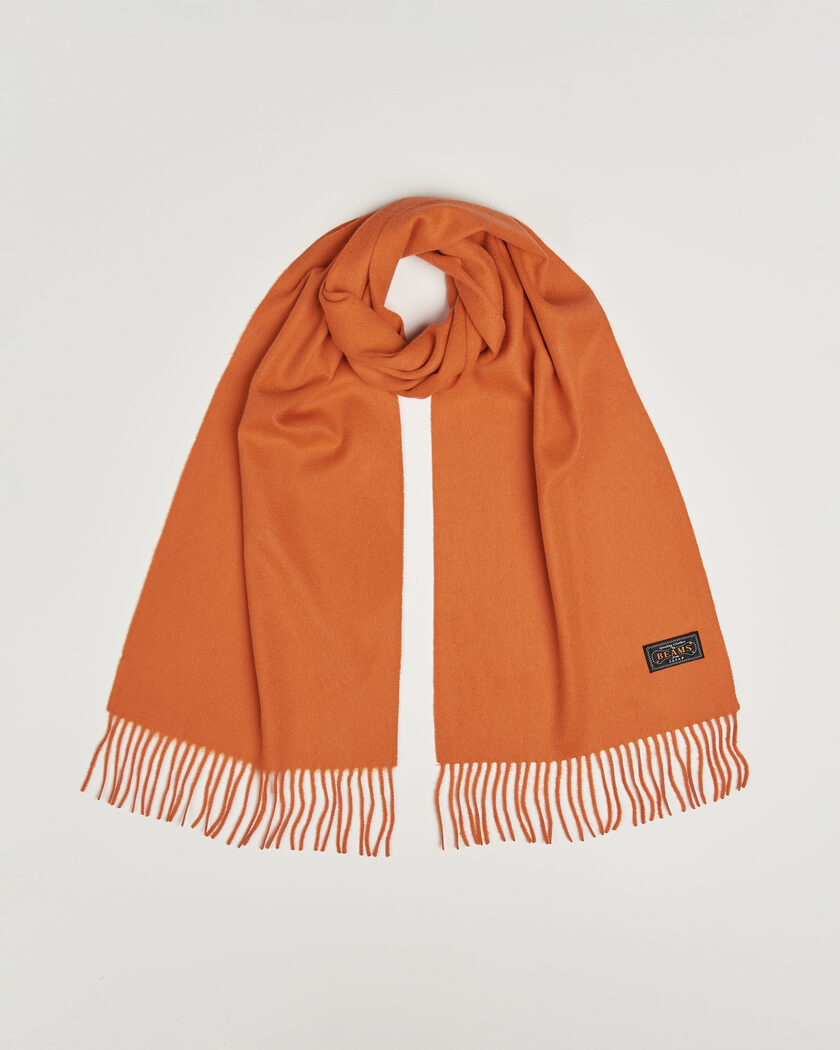 BEAMS PLUS Cashmere Scarf Orange – Oranje
