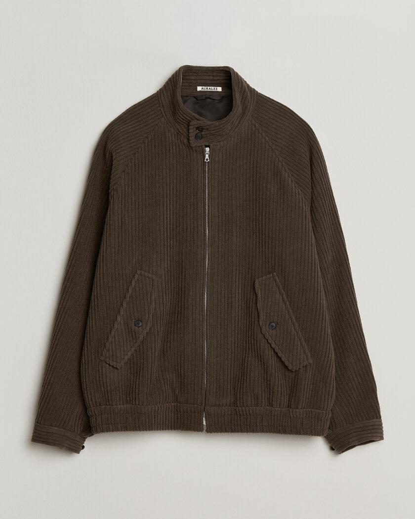 Auralee Wool Cashmere Corduroy Zip Jacket Smoky Brown – Bruin