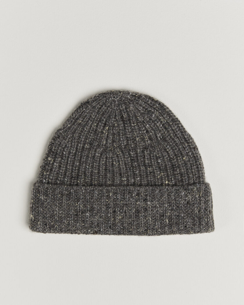 Auralee Cashmere Nep Knit Cap Mix Gray – Grijs