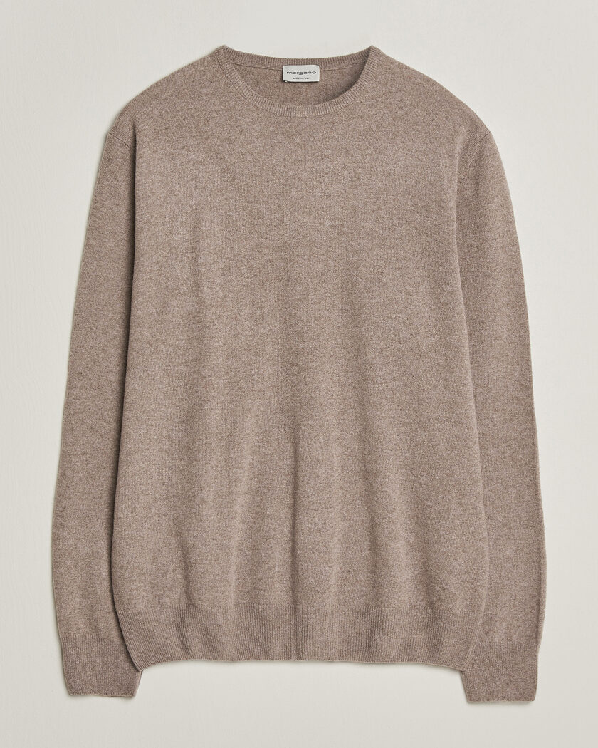 Morgano Wool/Cashmere Crewneck Walnut – Bruin