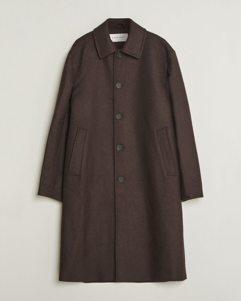 A Day's March Shamrock Wool Car Coat Dark Brown – Bruin
