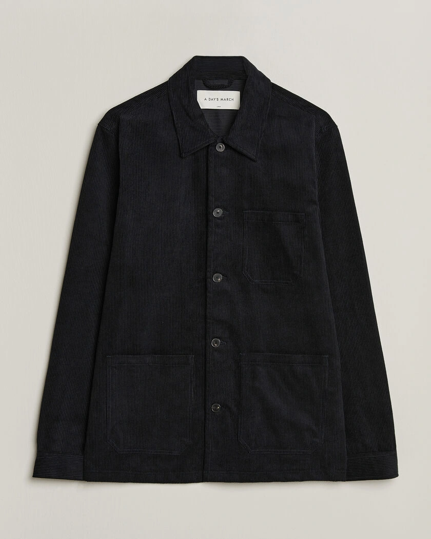 A Day's March Original Corduroy Overshirt Black – Noir