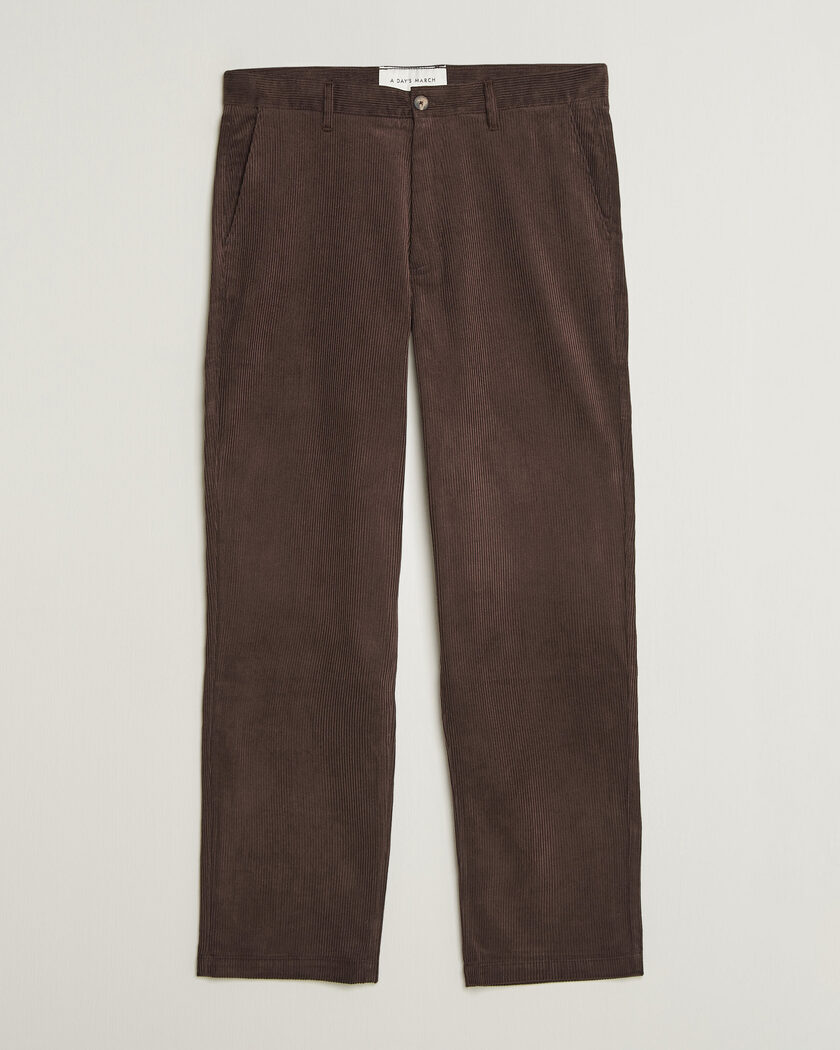 A Day's March Redwood Corduroy Trousers Dark Brown – Marron