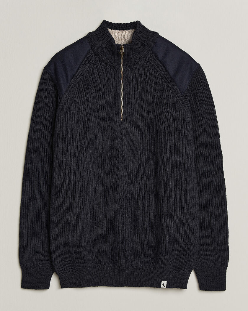 Peregrine Foxton Quarter Zip Jumperr Navy – Blauw