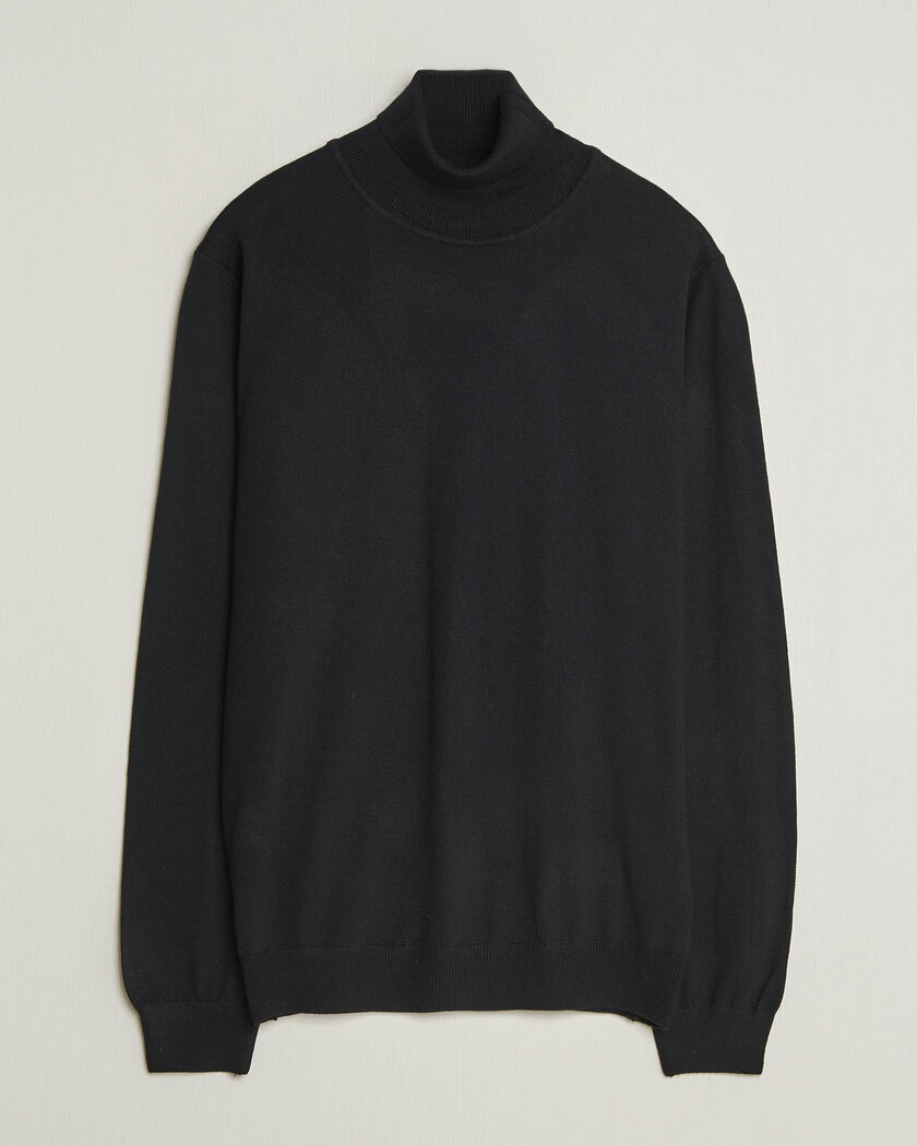 Filippa K Merino Knitted Turtleneck Black – Zwart