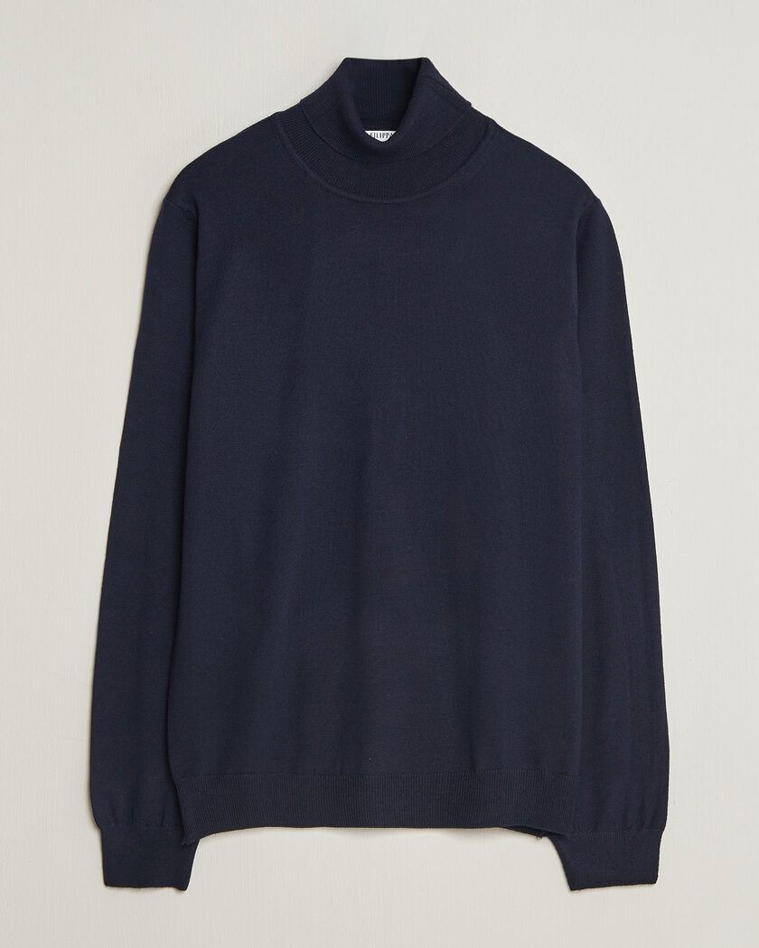 Filippa K Merino Knitted Turtleneck Navy – Bleu