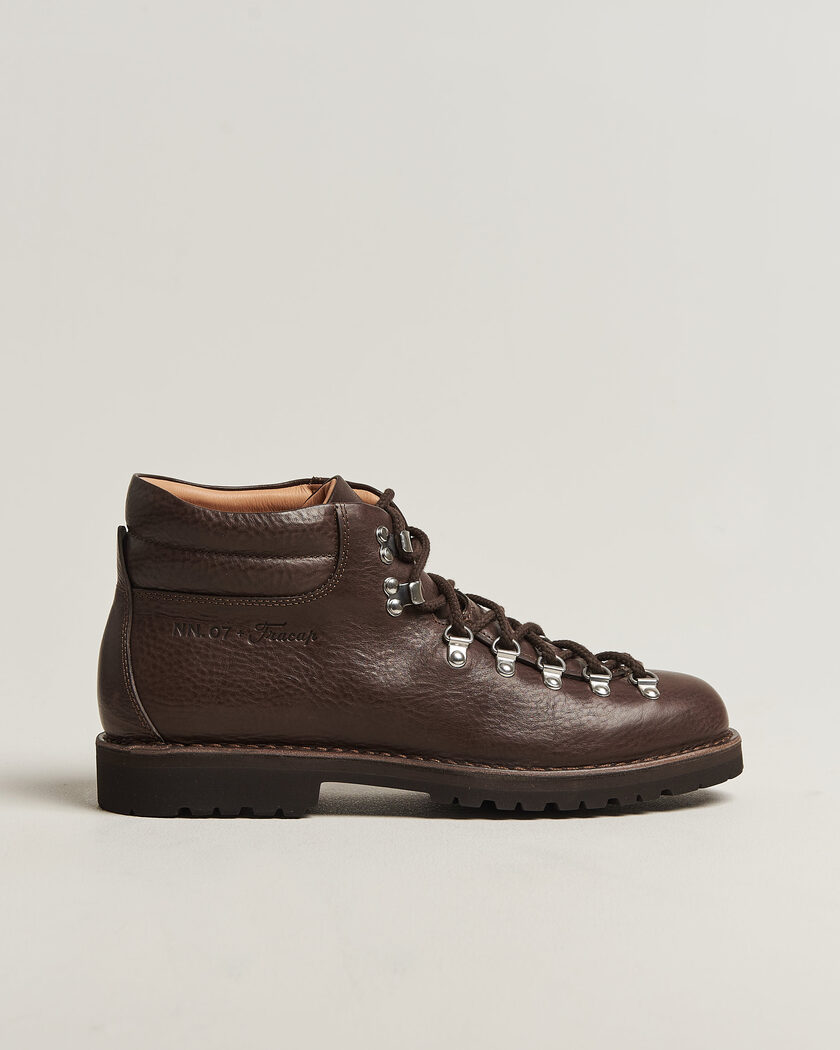NN07 Fracap M127 Grained Leather Boot Dark Brown – Marron