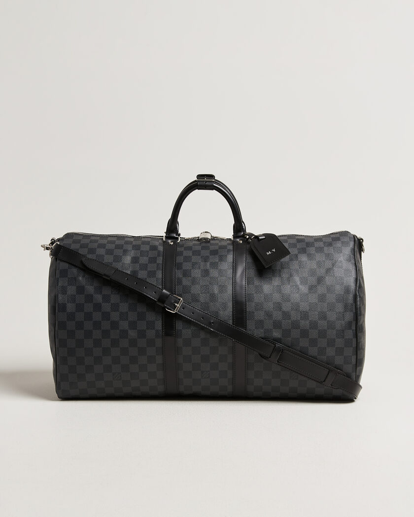 Louis Vuitton Pre-Owned Keepall Bandouliére 55 Damier Graphite – Noir