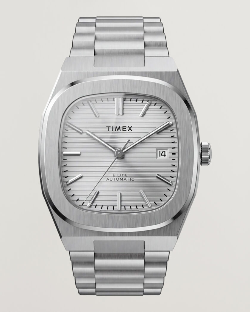 Timex Automatic E Line Stainless Steel 38mm Silver Dial – Zilver