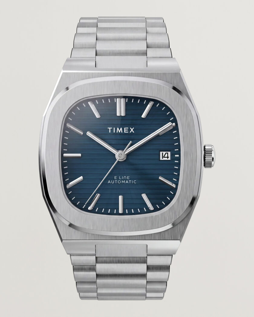 Timex Automatic E Line Stainless Steel 38mm Dark Blue Dial – Bleu