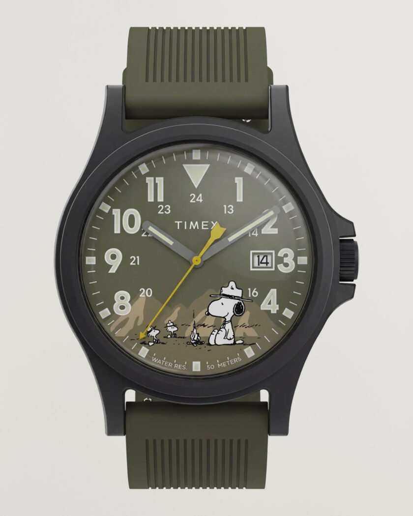 Timex Peanuts x Expedition Acadia 40mm Green Dial – Groen