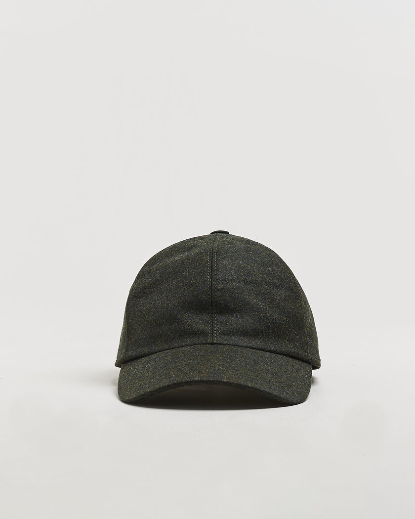 Wigéns Wool/Cashmere Baseball Cap Hunter Green – Groen