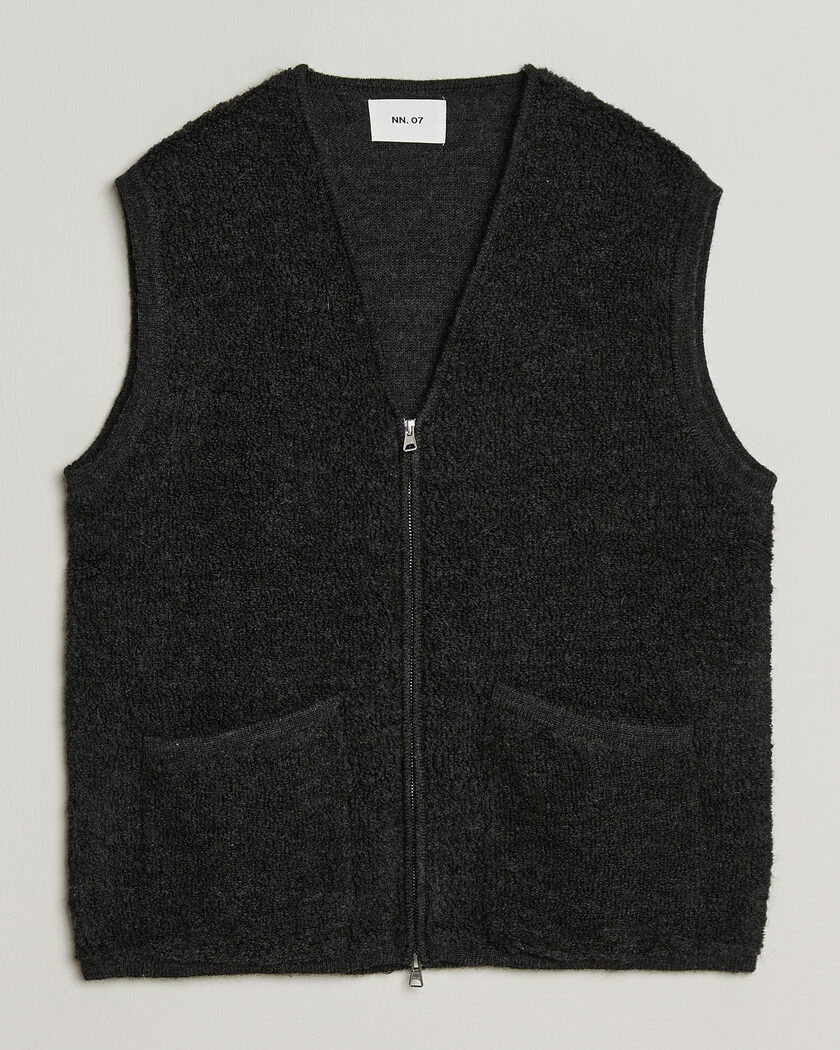 NN07 Mads Wool Fleece Vest Antracite Melange – Grijs