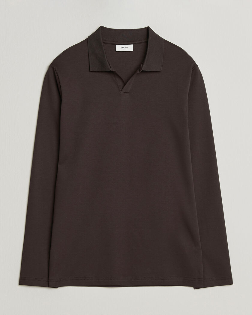 NN07 Paul Long Sleeve Polo Deep Truffle – Bruin