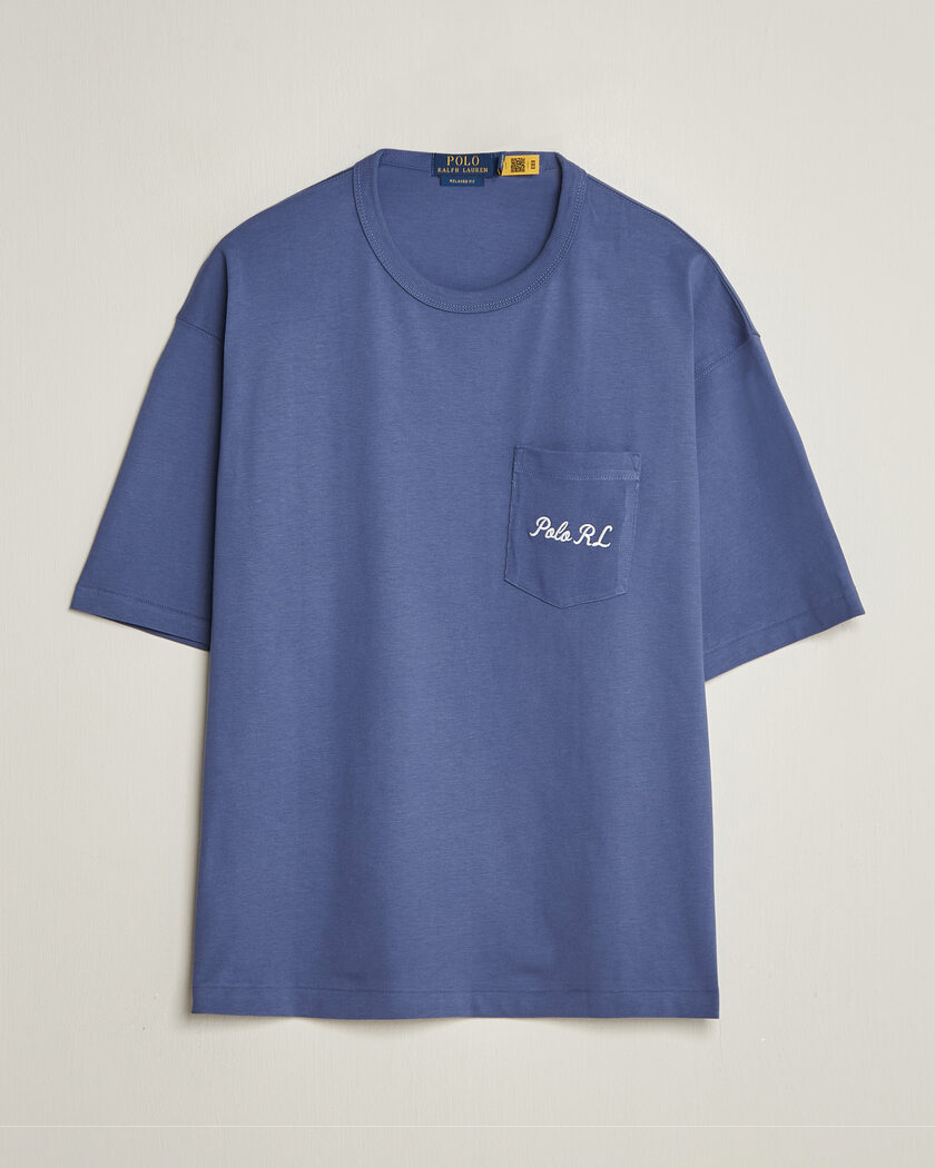 Polo Ralph Lauren Back Print Bear Pocket Tee Classic Blue – Blauw