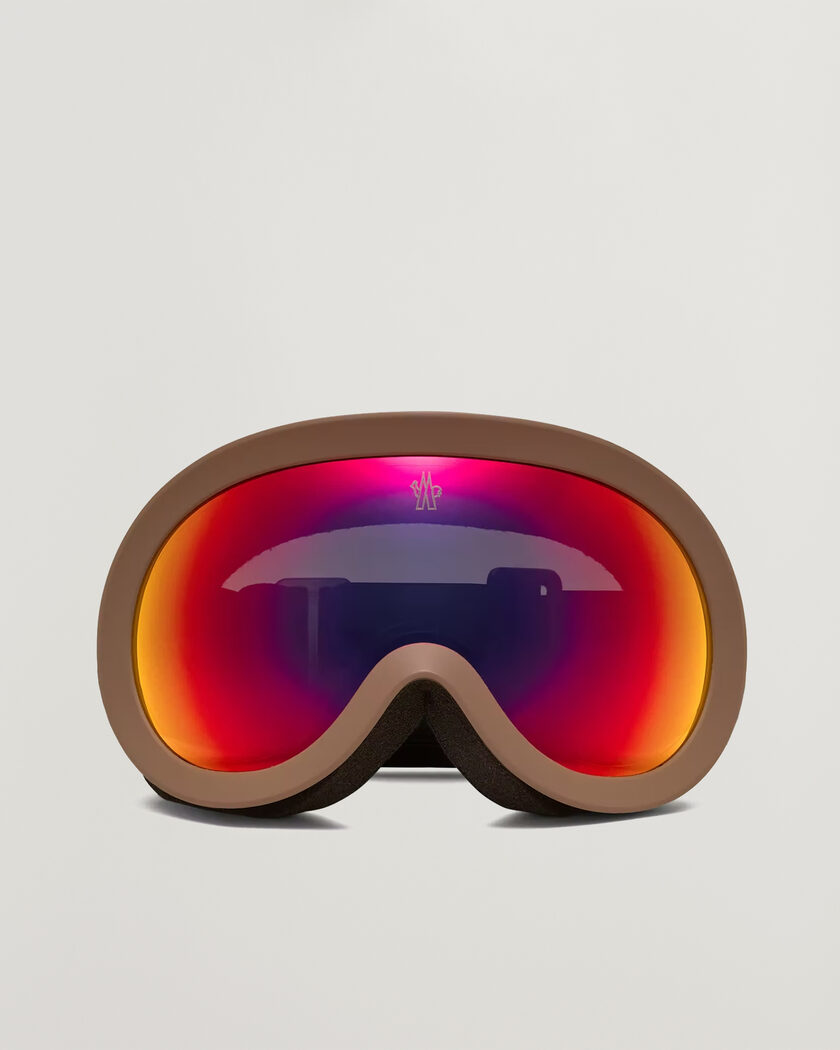Moncler Lunettes Snowray Ski Googles Matte Dark Brown – Bruin