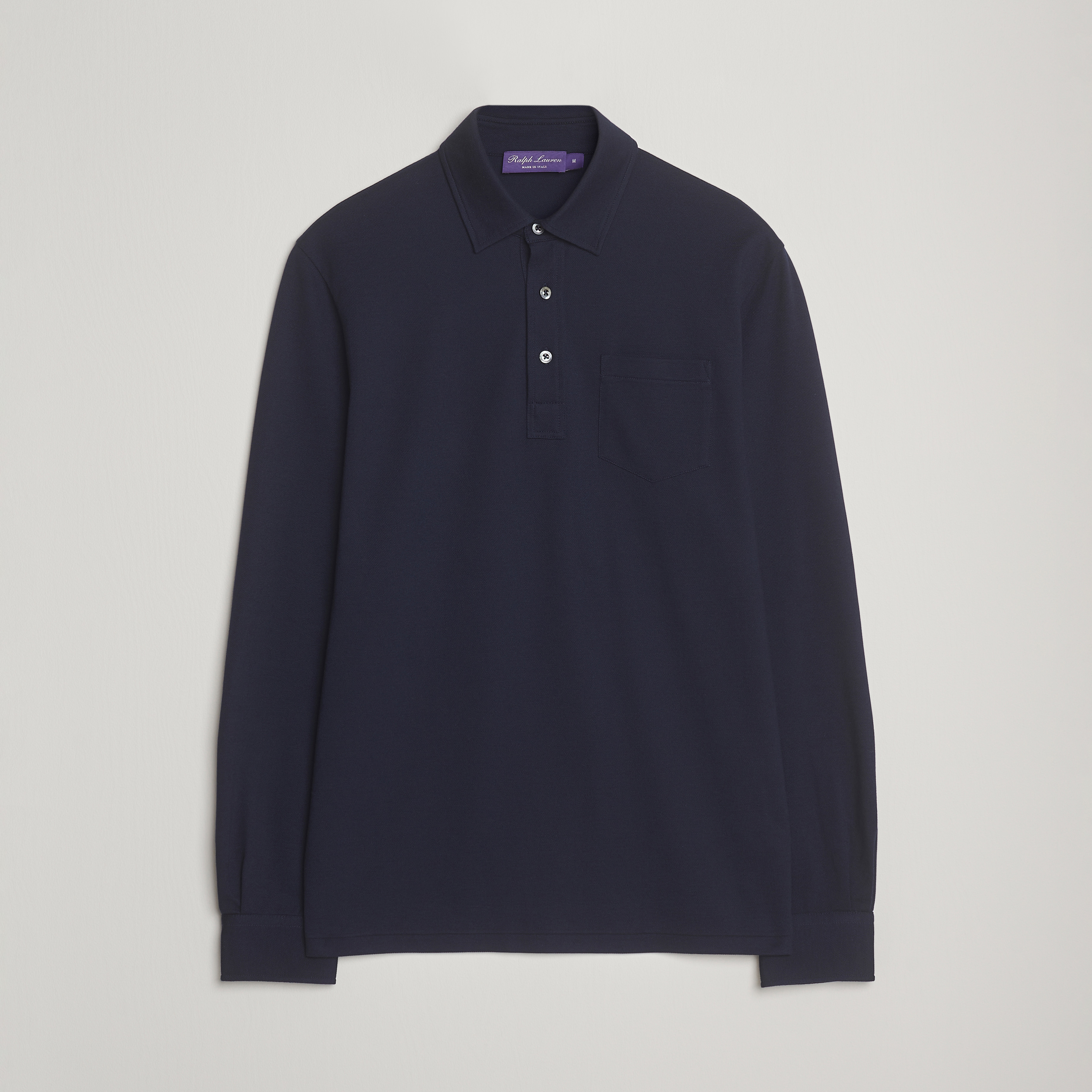 Ralph Lauren Purple Label Long Sleeve Polo Shirt Navy - Acheter Ralph Laure