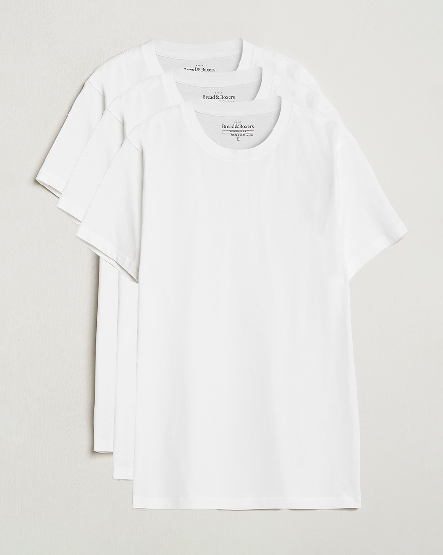 Bread & Boxers 3-pack Crew Neck Regular T-Shirt White