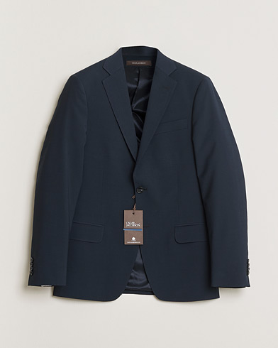 Pre-owned Oscar Jacobson Edmund Wool Blazer Navy 46 – Blauw