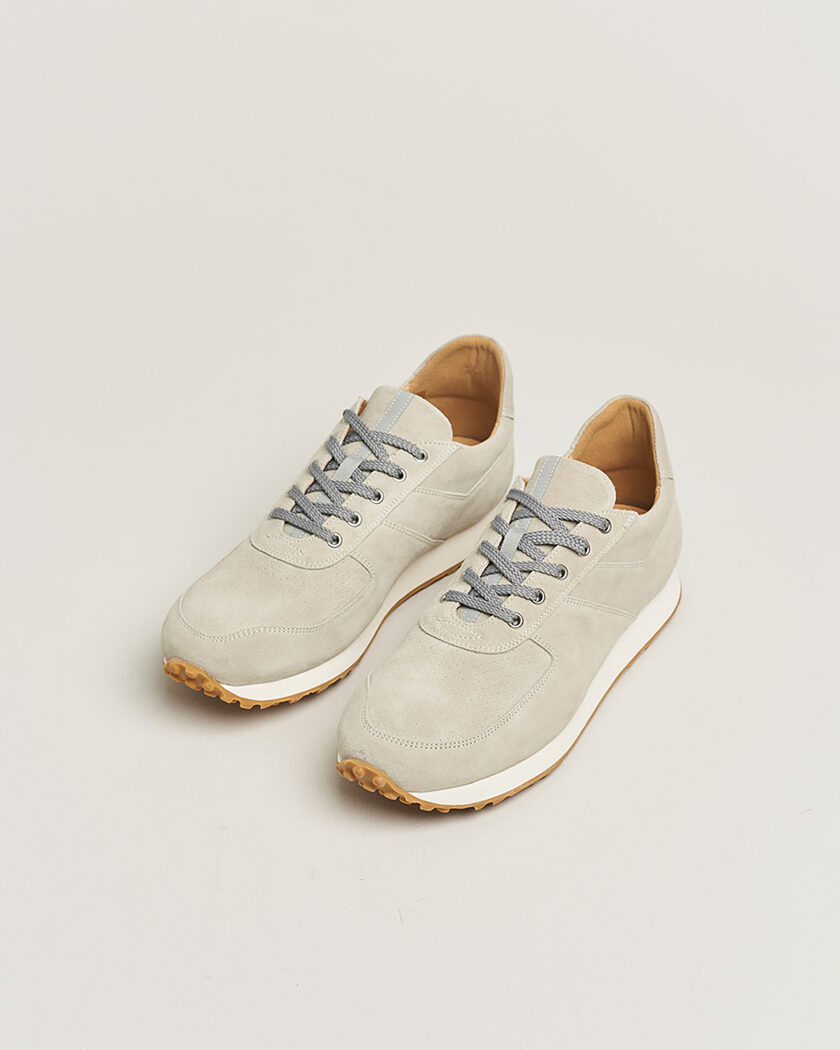 Pre-owned C.QP Stride Suede Running Sneaker Ghost – Gris