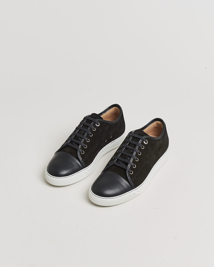 Pre-owned Lanvin DBB1 Nappa Cap Toe Sneaker Black UK8 - EU42 – Noir
