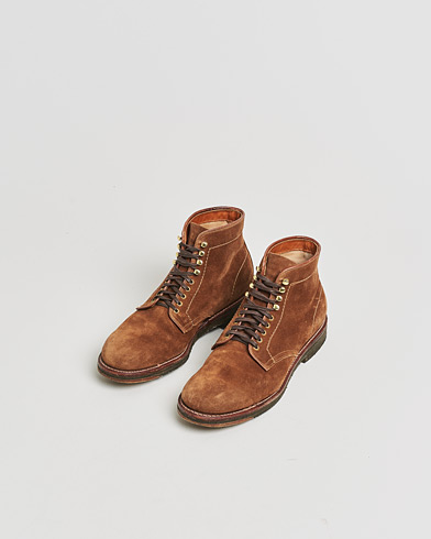 Pre-owned Alden 46054H Plain Toe Boot Snuff Suede US8 - EU41,5 – Marron